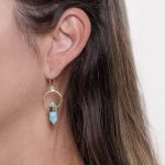 Rare Genuine Larimar Crystal Point Earrings - Image 4