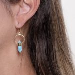 Rare Genuine Larimar Crystal Point Earrings - Image 2