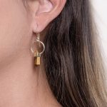 Tiger Eye Crystal Point Earrings - Image 2