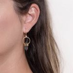 Labradorite Crystal Point Earrings - Image 2