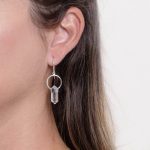 Clear Quartz Crystal Point Earrings - Image 4