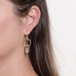 Rose Quartz Crystal Point Earrings - Image 8
