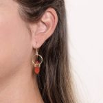 Carnelian Crystal Point Earrings - Image 4