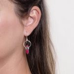 Ruby Crystal Point Earrings - Image 5