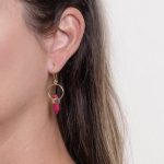 Ruby Crystal Point Earrings - Image 6