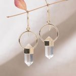 Clear Quartz Crystal Point Earrings - Image 5
