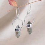 Labradorite Crystal Point Earrings - Image 5