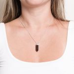 Black Tourmaline Crystal Point Necklace - Image 5