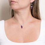 Delicate Amethyst Crystal Point Necklace - Image 4