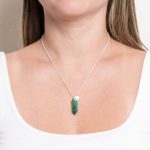 Genuine Malachite Crystal Point Necklace - Image 5