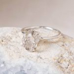 Clear Quartz Raw Freeform Gold or Silver Ring - Image 7