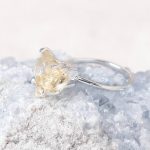 Citrine Raw Freeform Gold or Silver Ring - Image 7