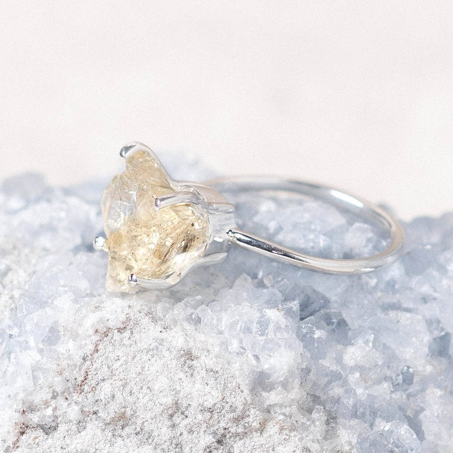 Studio-Session-6352 Citrine Raw Freeform Gold or Silver Ring - Image 7