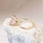 Rose Quartz Raw Freeform Gold or Silver Ring - Image 4