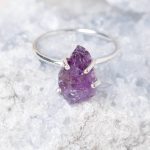 Amethyst Raw Freeform Gold or Silver Ring - Image 8