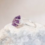 Amethyst Raw Freeform Gold or Silver Ring - Image 9