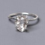 Clear Quartz Raw Freeform Gold or Silver Ring - Image 5