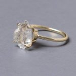 Clear Quartz Raw Freeform Gold or Silver Ring - Image 4