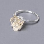 Citrine Raw Freeform Gold or Silver Ring - Image 8