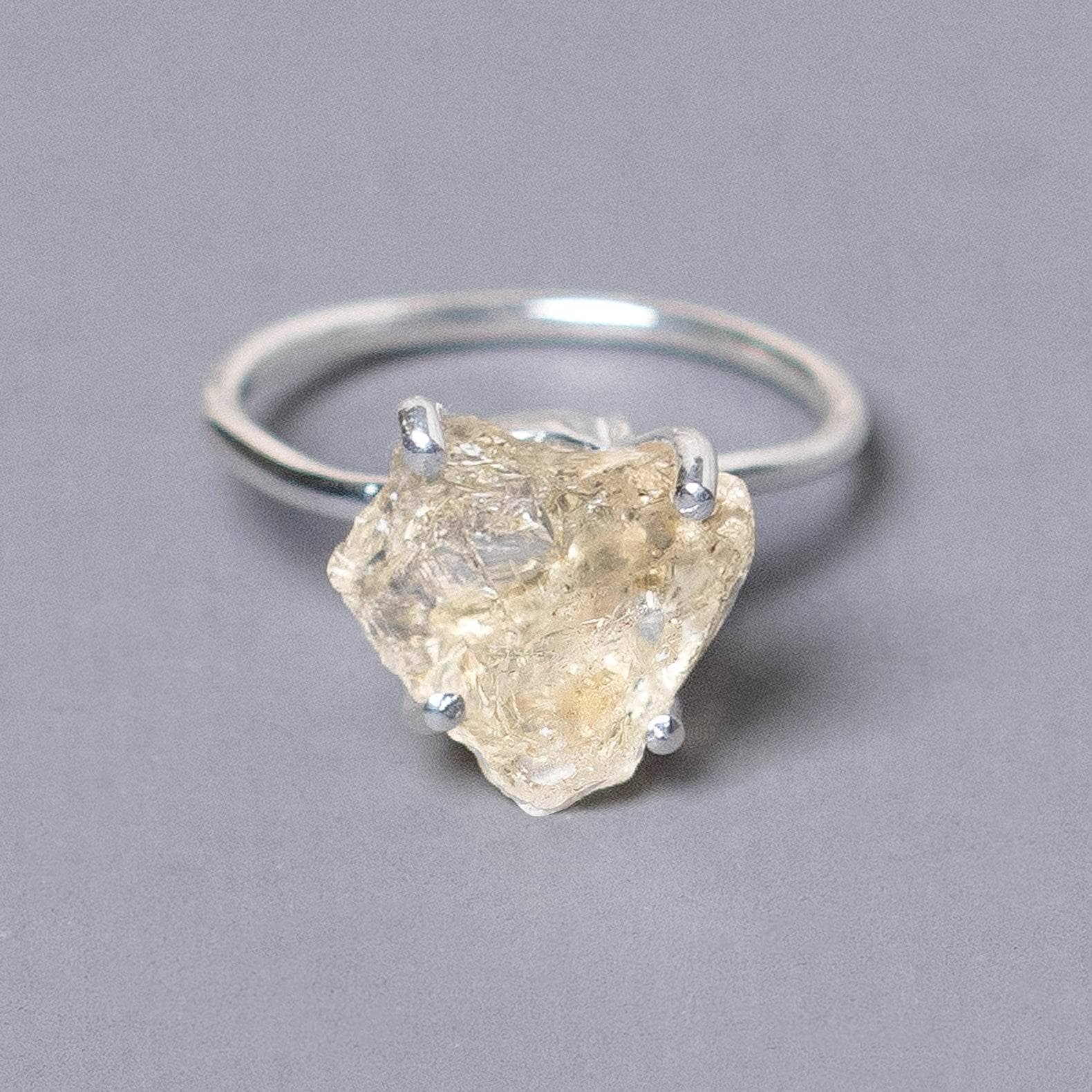 Studio-Session-6691 Citrine Raw Freeform Gold or Silver Ring - Image 5
