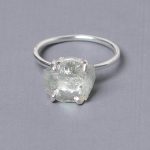 Green Amethyst Raw Freeform Gold or Silver Ring - Image 5
