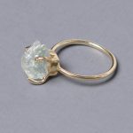 Green Amethyst Raw Freeform Gold or Silver Ring - Image 4