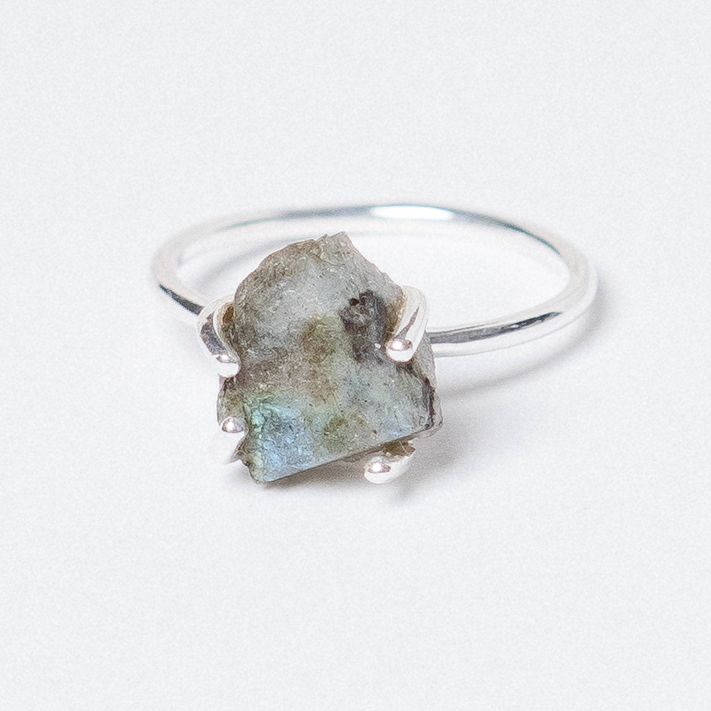 Studio-Session-6757 Labradorite Raw Freeform Gold or Silver Ring - Image 1