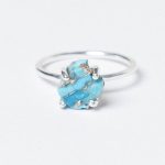 Natural Turquoise Raw Freeform Gold or Silver Ring - Image 6