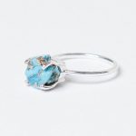 Natural Turquoise Raw Freeform Gold or Silver Ring - Image 11