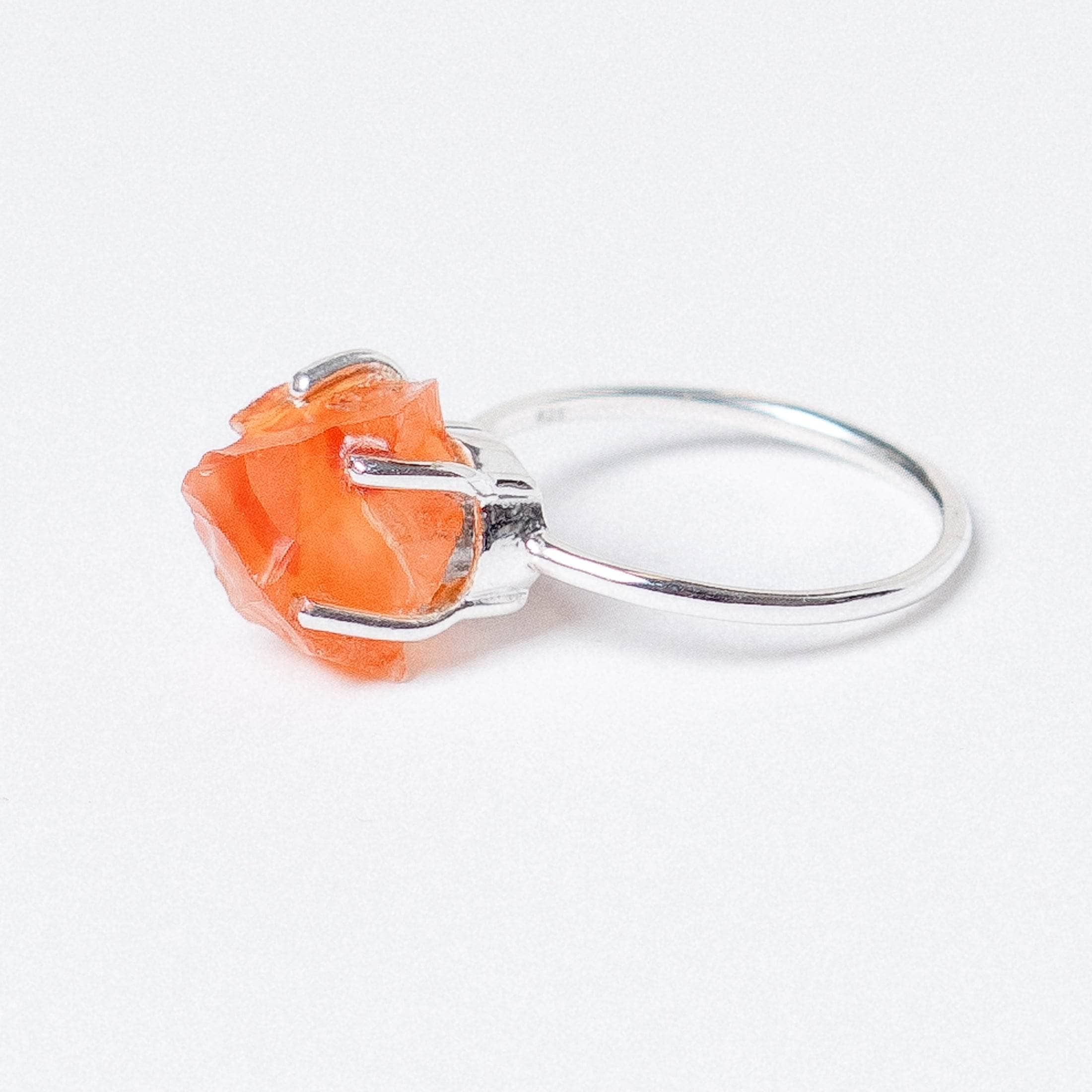 Studio-Session-6798 Carnelian Raw Freeform Gold or Silver Ring - Image 9