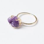 Amethyst Raw Freeform Gold or Silver Ring - Image 4