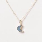 Crescent Moon Raw Gemstone Necklace - Image 8
