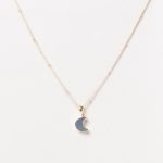 Crescent Moon Raw Gemstone Necklace - Image 7