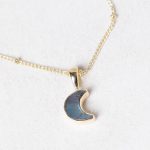 Crescent Moon Raw Gemstone Necklace - Image 5