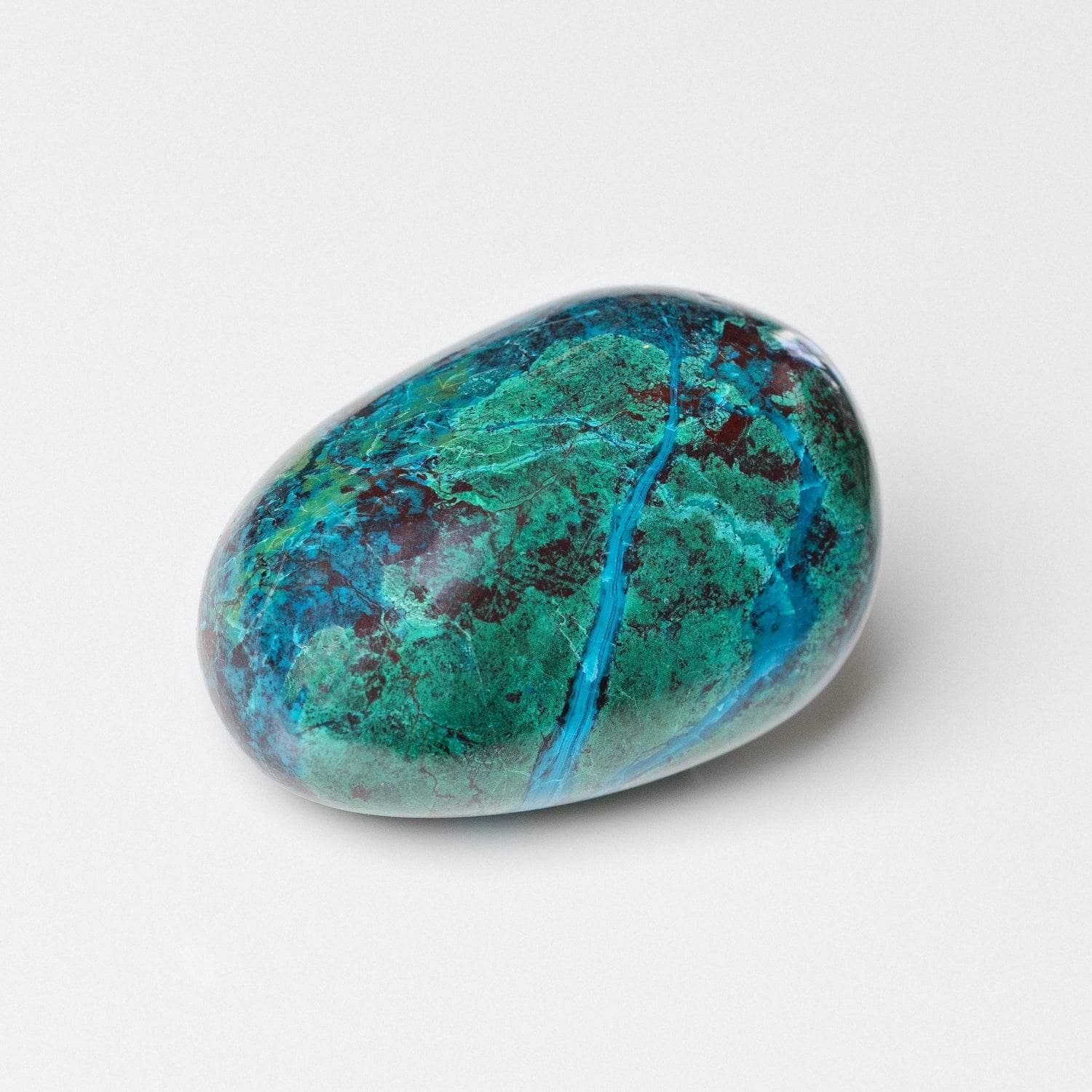 Studio-Session-7407 Rare Peruvian Chrysocolla Palm Stone - Image 13
