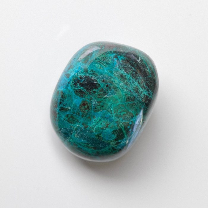Rare Peruvian Chrysocolla Palm Stone - Image 12