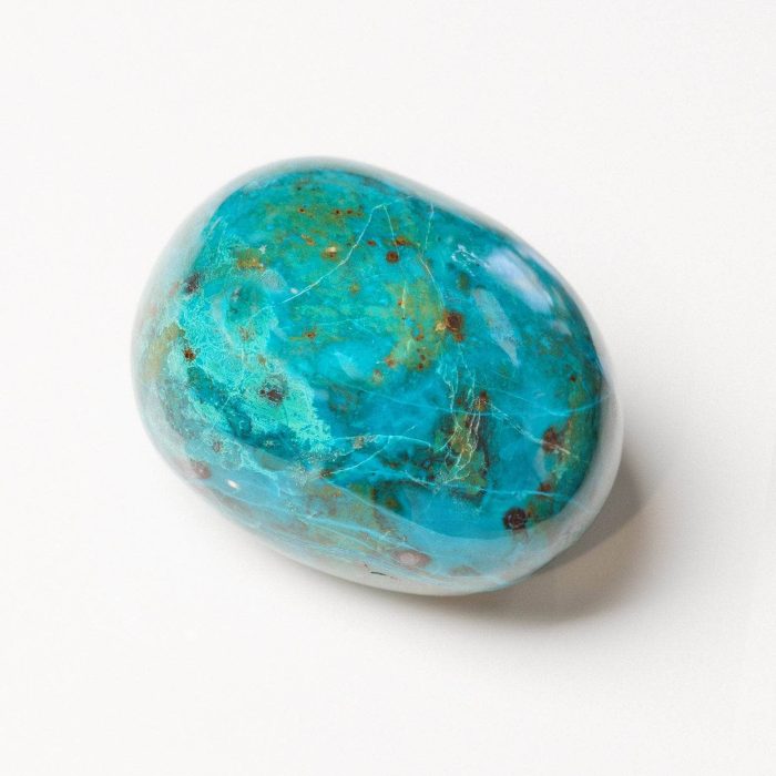 Rare Peruvian Chrysocolla Palm Stone - Image 18