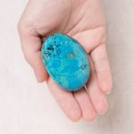 Rare Peruvian Chrysocolla Palm Stone - Image 10
