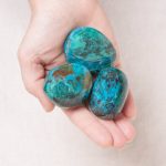 Rare Peruvian Chrysocolla Palm Stone - Image 6