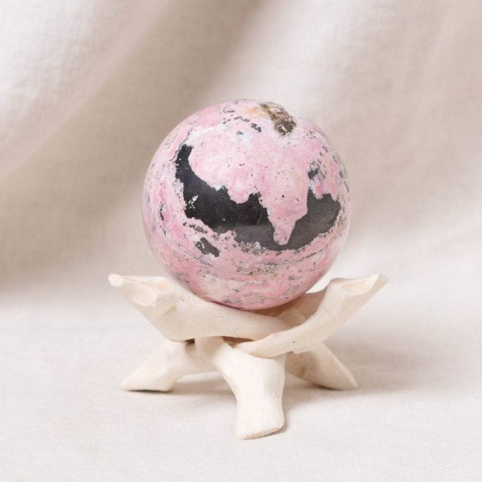 Peruvian Rhodonite Sphere with Tripod - AAA Premium Quality - Image 9