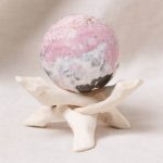 Peruvian Rhodonite Sphere with Tripod - AAA Premium Quality