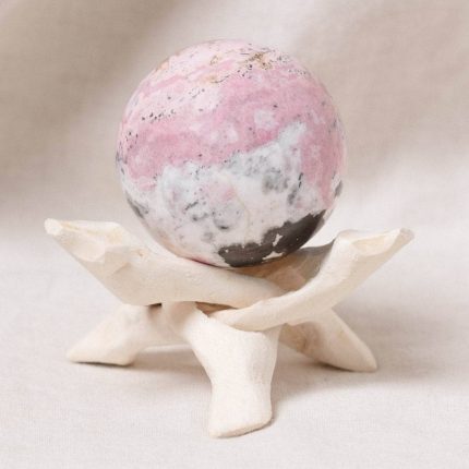 Peruvian Rhodonite Sphere with Tripod - AAA Premium Quality