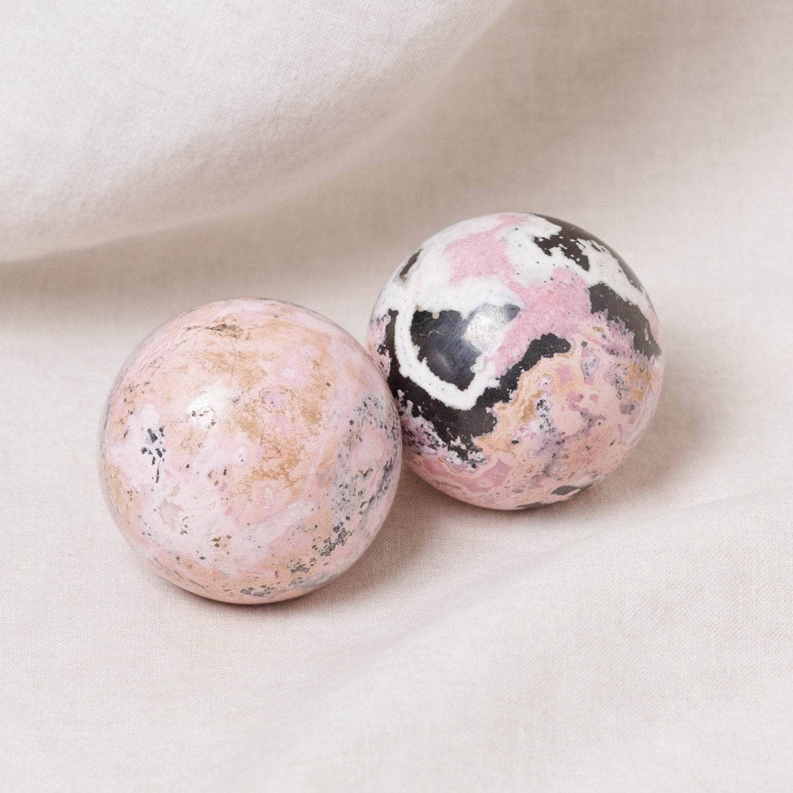 Studio-Session-7636 Peruvian Rhodonite Sphere with Tripod - AAA Premium Quality - Image 3