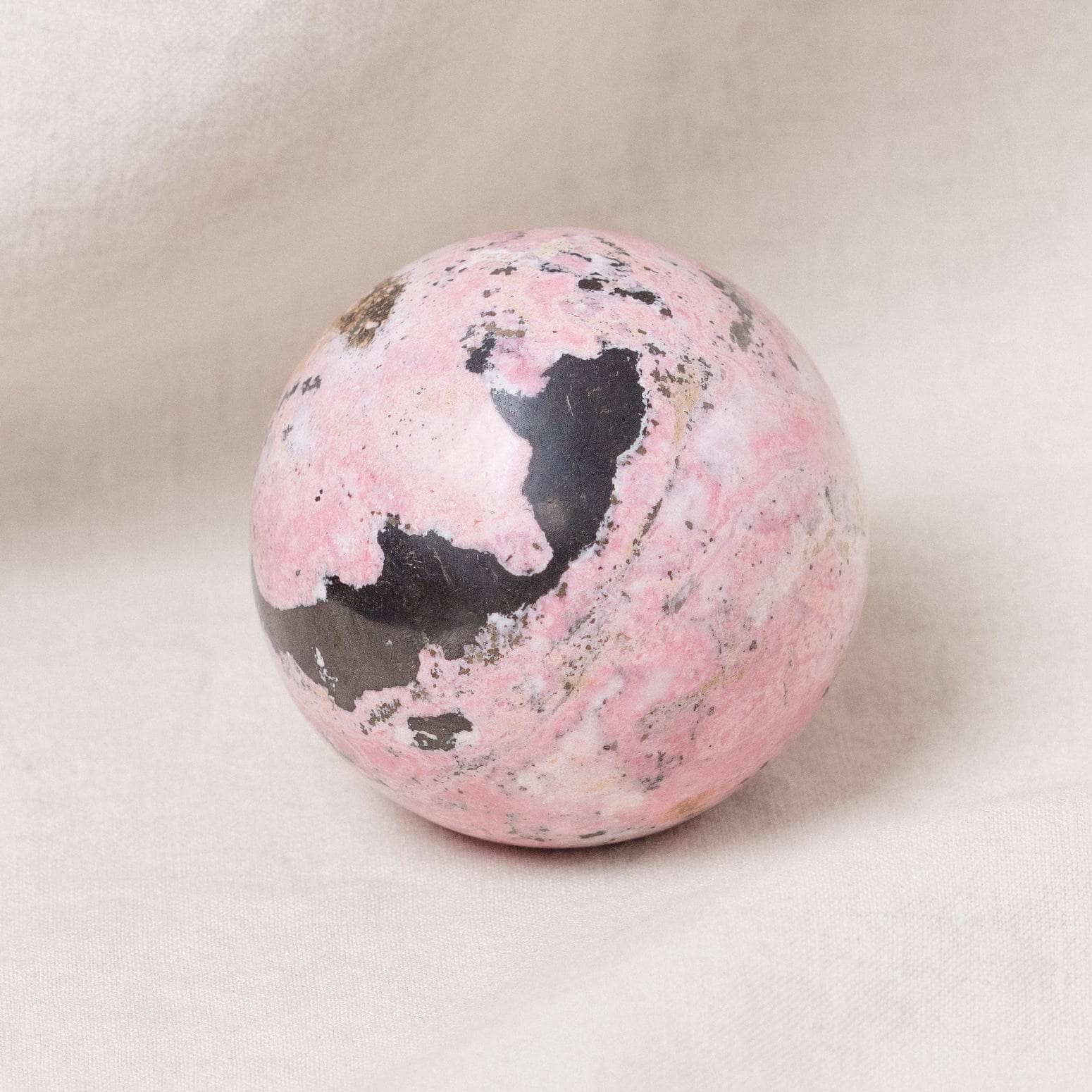 Studio-Session-7655 Peruvian Rhodonite Sphere with Tripod - AAA Premium Quality - Image 10