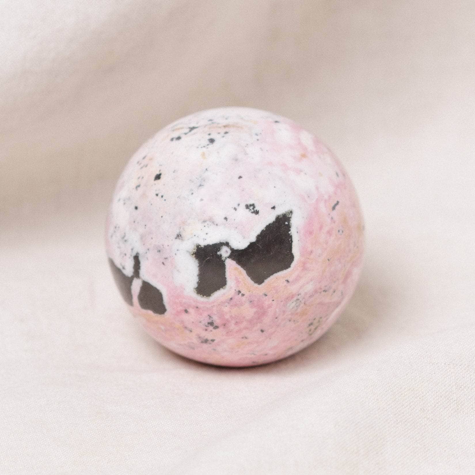Studio-Session-7669 Peruvian Rhodonite Sphere with Tripod - AAA Premium Quality - Image 5