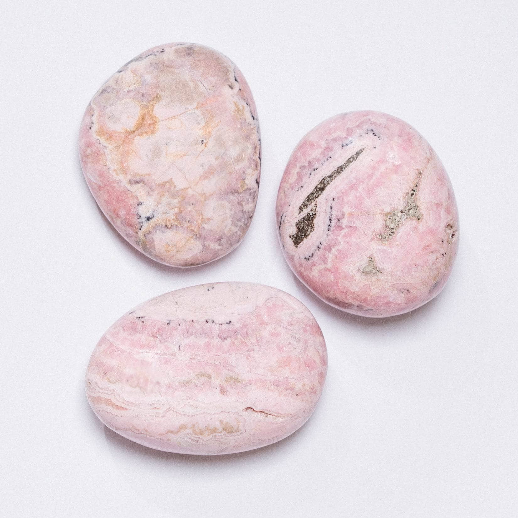 Studio-Session-7812 Peruvian Rhodochrosite Palm Stones - AAA Premium Quality - Image 3