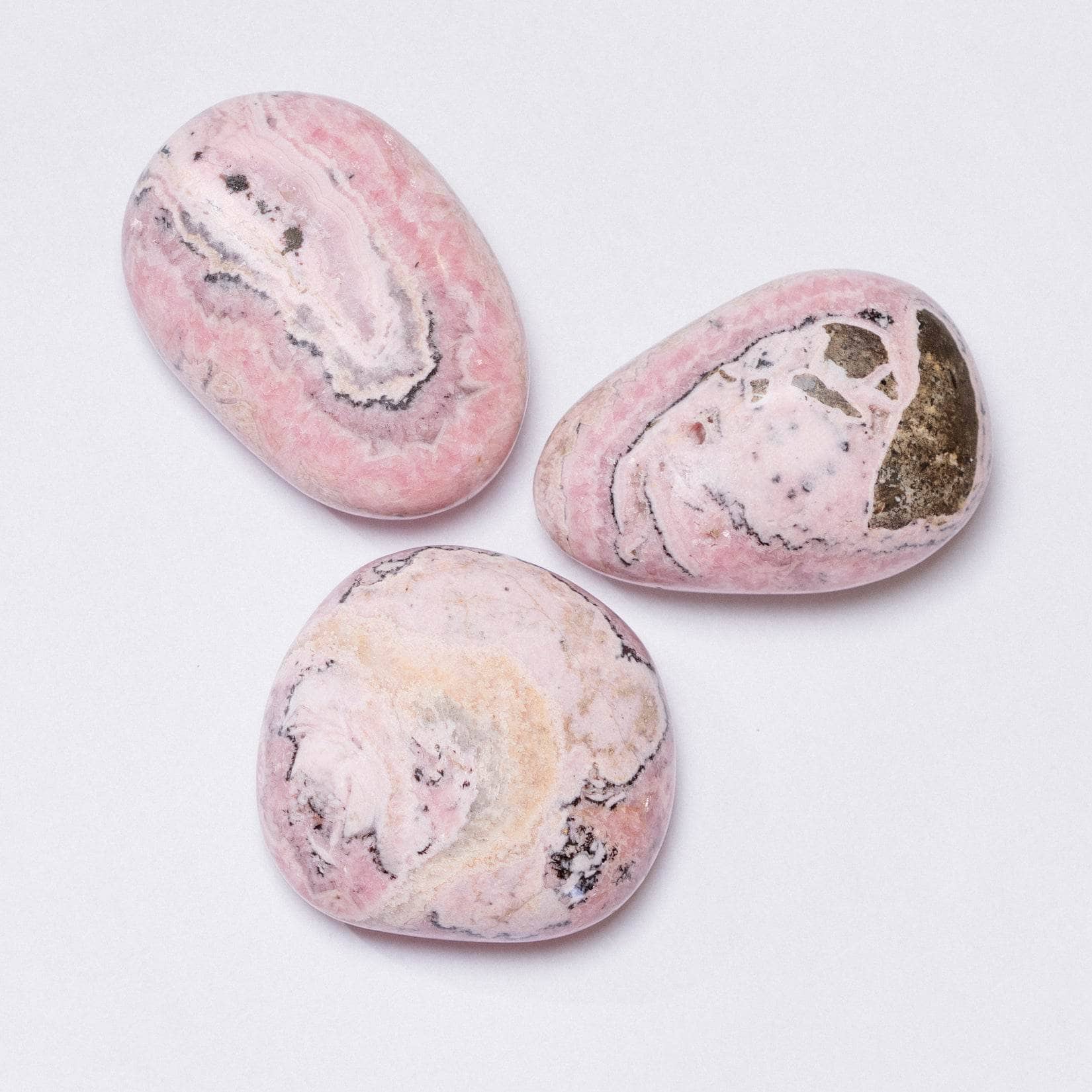 Studio-Session-7855 Peruvian Rhodochrosite Palm Stones - AAA Premium Quality - Image 9
