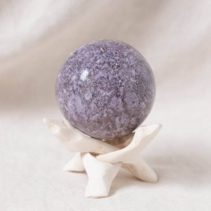 Lepidolite Sphere with Tripod - AAA Premium Quality - Image 7
