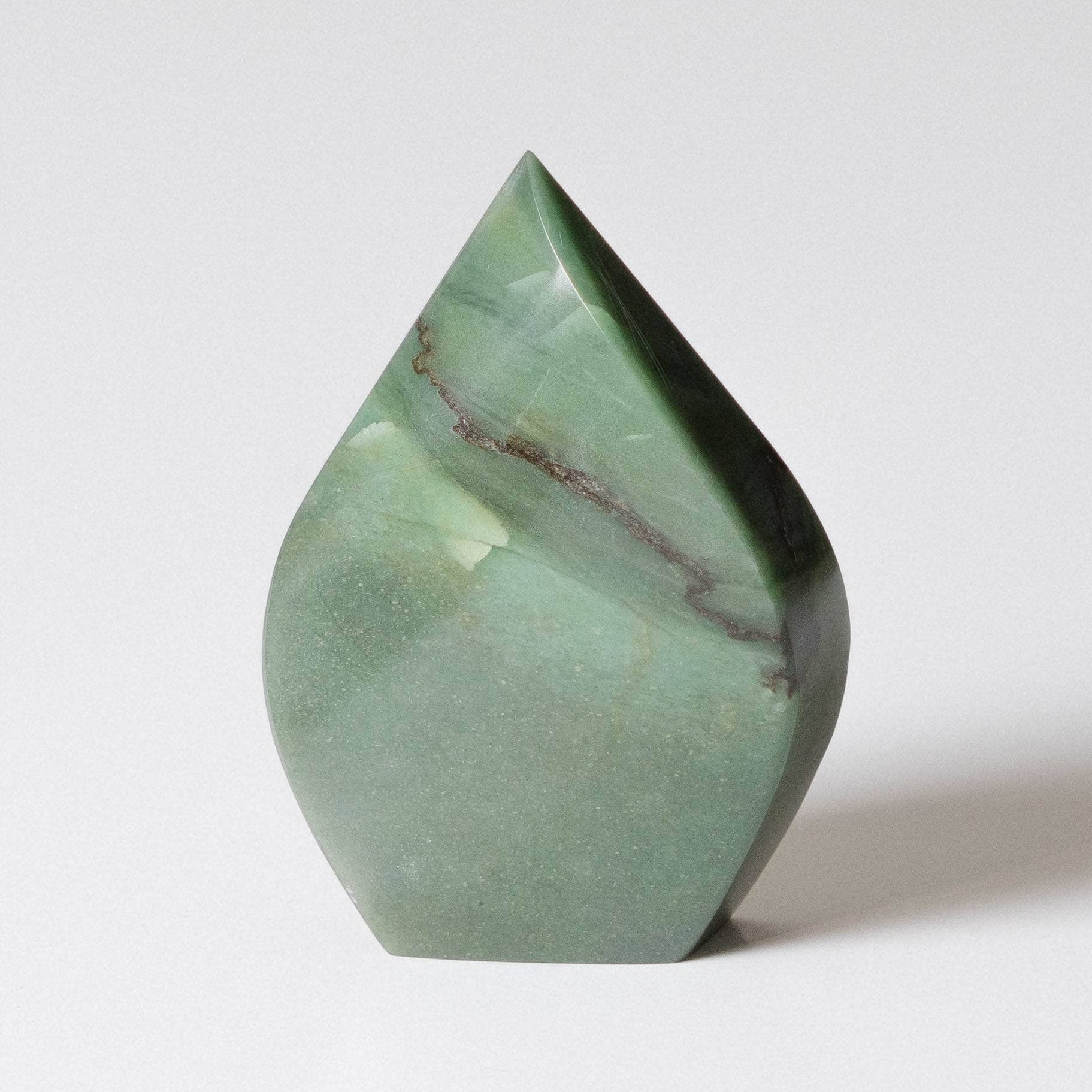 Studio-Session-803 Green Jade Flame Freeform Crystal - Image 1