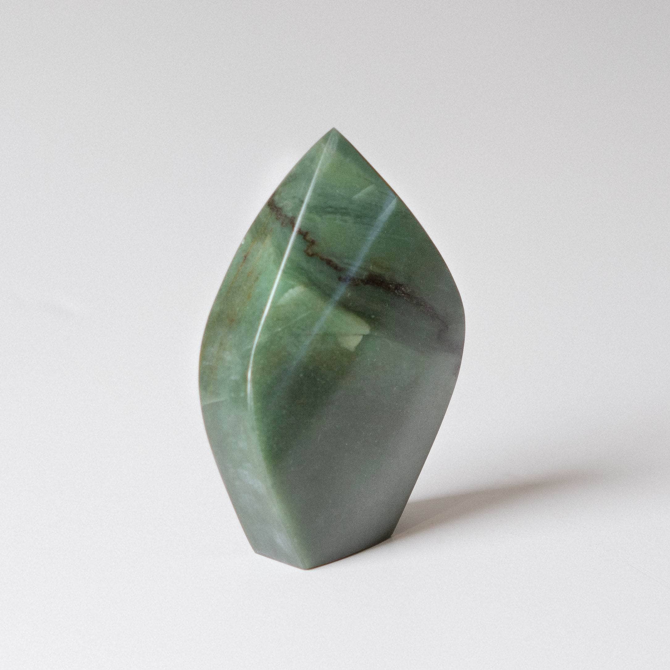 Studio-Session-807 Green Jade Flame Freeform Crystal - Image 2